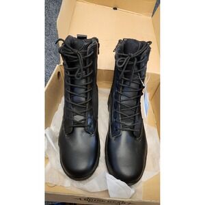 Guide Gear Combat Boots Mens Size 13 Black Steel Toe Waterproof Side Zip Work